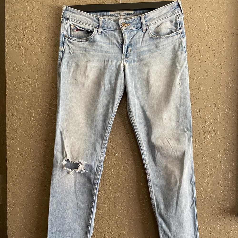 Light blue low rise jeans